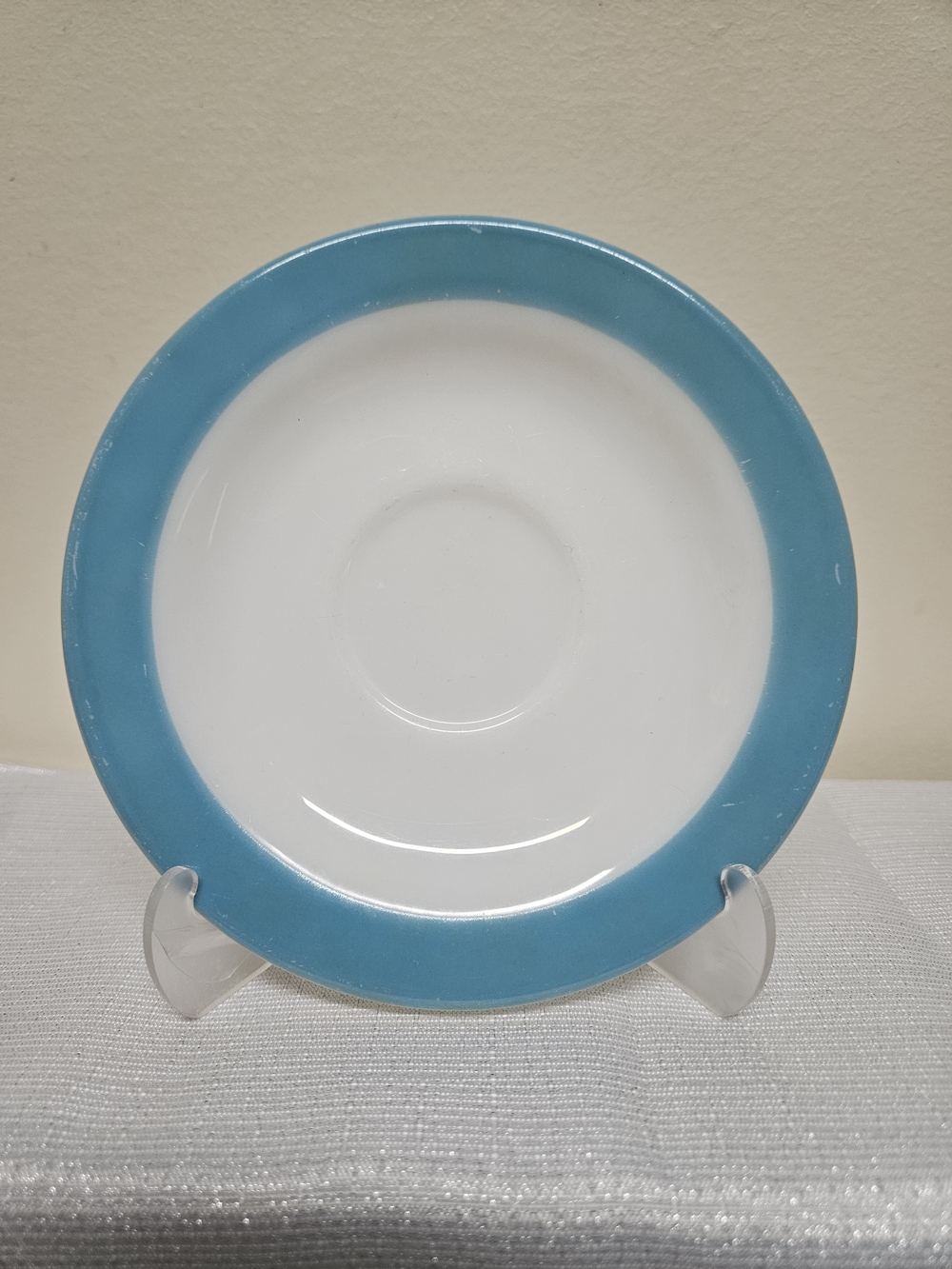 Pyrex Saucer Turquoise Rim‎